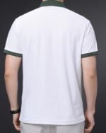 Men’s Classic White Polo T-Shirt with Contrast Collar