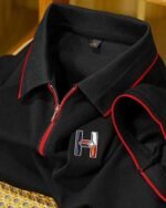 Men’s Classic Zipper T-Shirt with Collar