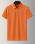 Men’s Classic Zipper T-Shirt with Collar