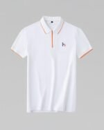 Men’s Classic Zipper T-Shirt with Collar