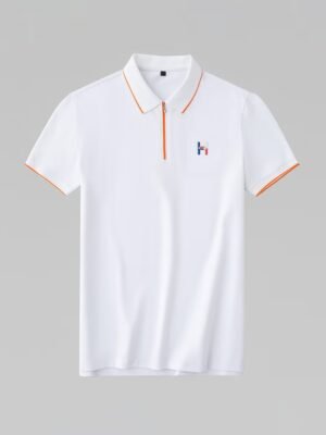 Men’s Classic Zipper T-Shirt with Collar