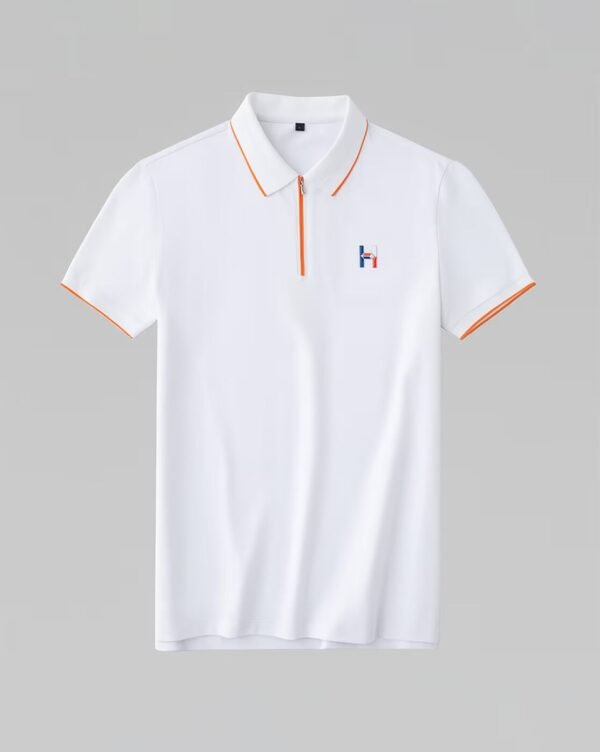 Men’s Classic Zipper T-Shirt with Collar